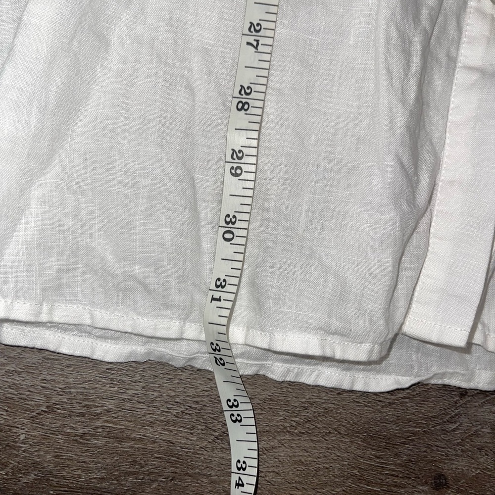 Eileen Fisher Crisp White Linen Blouse - Picture 8 of 8